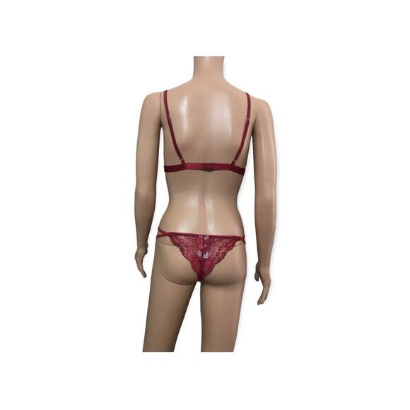 Avid Love Intimates Ruby Red Bra & Panties Size: S - Picture 2 of 3